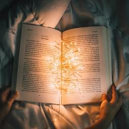 Book open with fairy lights on top News Article