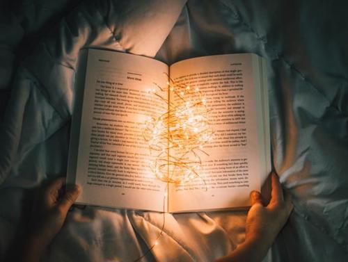 Book open with fairy lights on top News Article